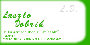 laszlo dobrik business card